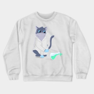 Curious science cat Crewneck Sweatshirt